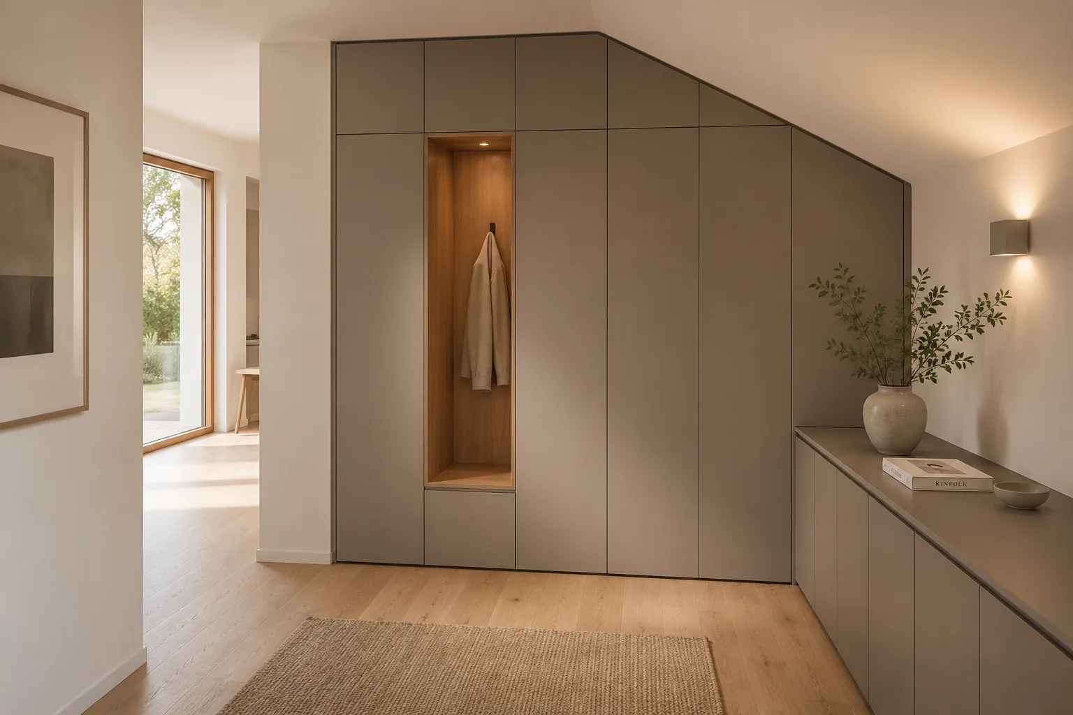 Gestaltungsbeispiel: Einbauschrank nach Mass in einer Nische